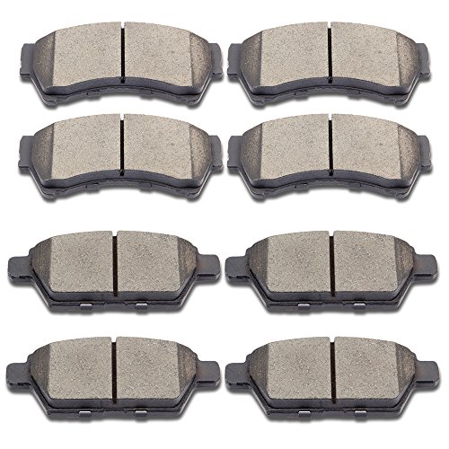 Brake Pads, ECCPP 8pcs Ceramic Disc Brake Kits fit for 2006-2012 for Ford Fusion, 2007-2012 for Lincoln MKZ, 2006 for Lincoln Zephyr, 2006-2013 for Mazda 6, 2006-2011 for Mercury Milan
