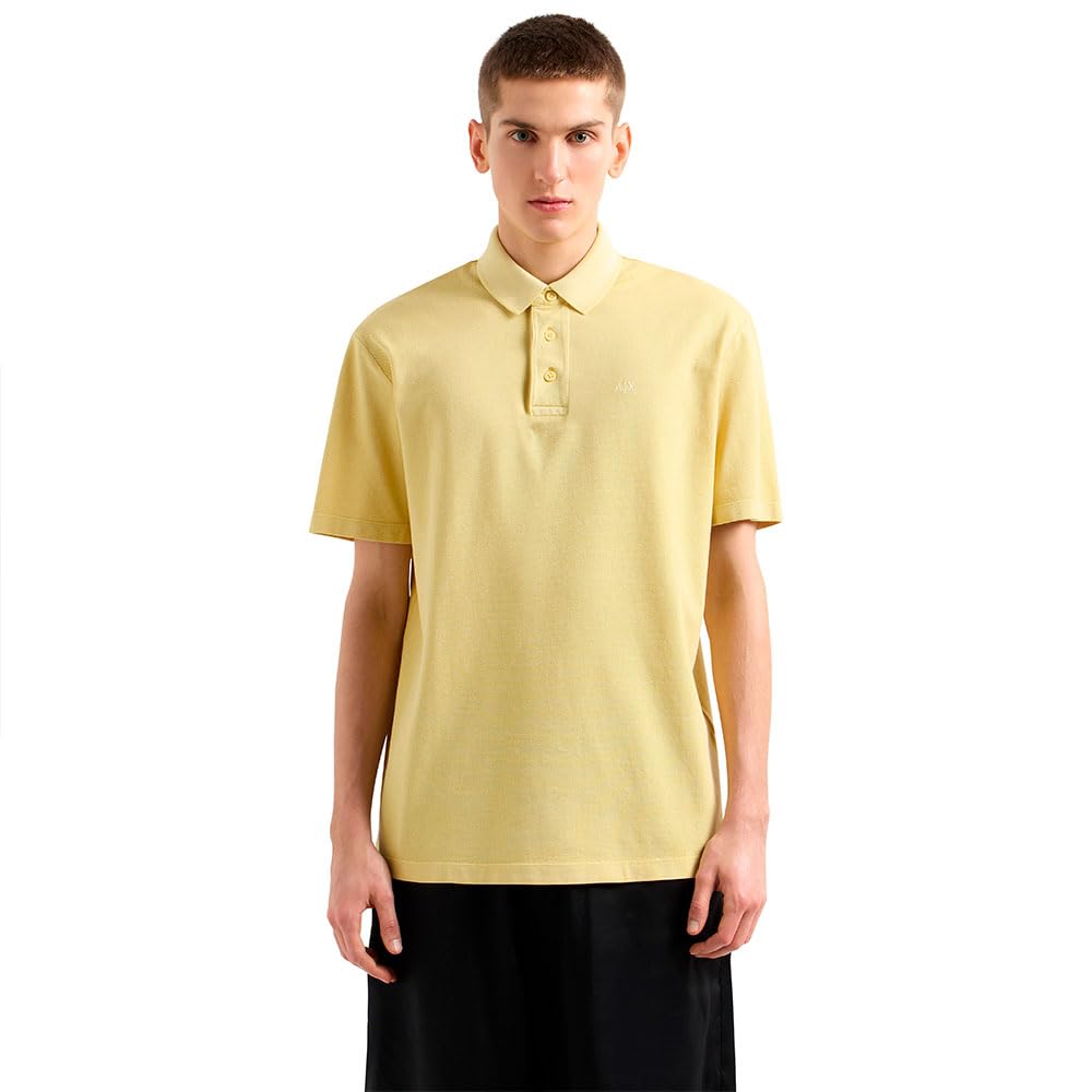 Armani Exchange Men's Urban Heights, Embroidered Logo,Regular Fit,Yellow,L