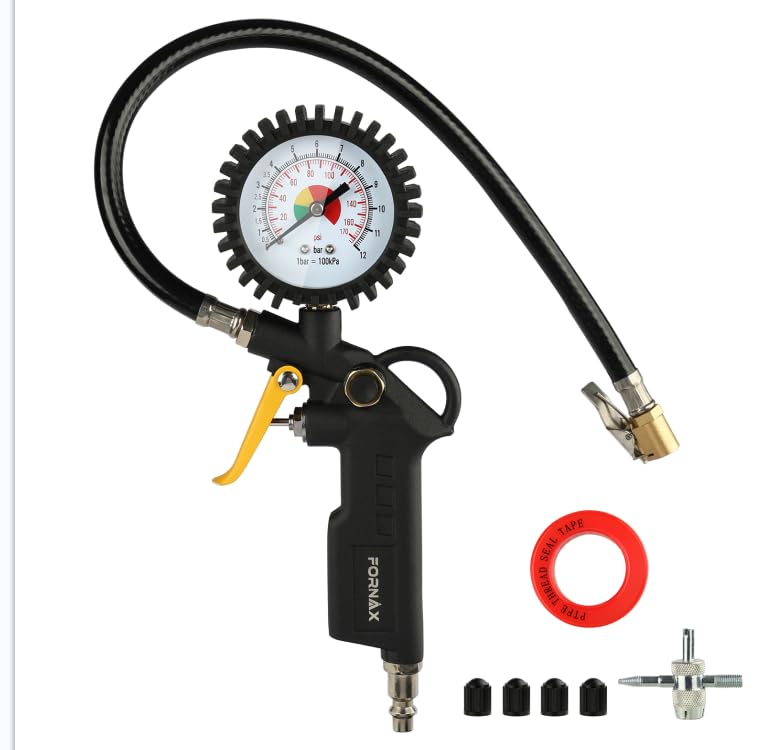Product image of FORNAX Tire Inflator with 175 PSI Pressure Gauge for Testing Tire Pressure