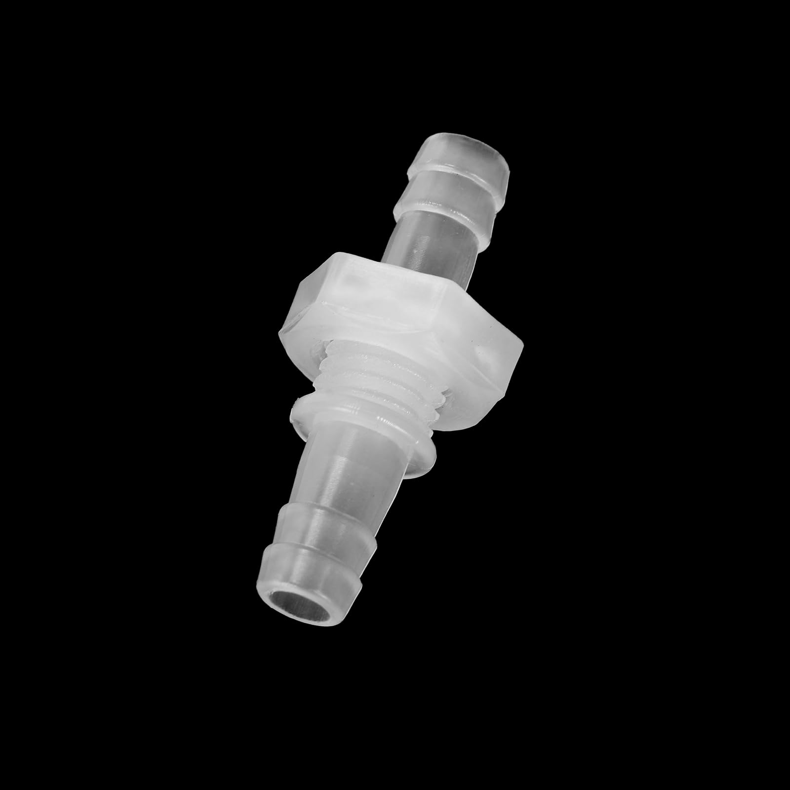 Ruimou 5Pcs 1/4 inch(8-M12-8) Plastic Hose Barb Straight Through Union Connection Fittings with M12 Hex Nut for Aquarium Water/Fuel/Air - Image 4