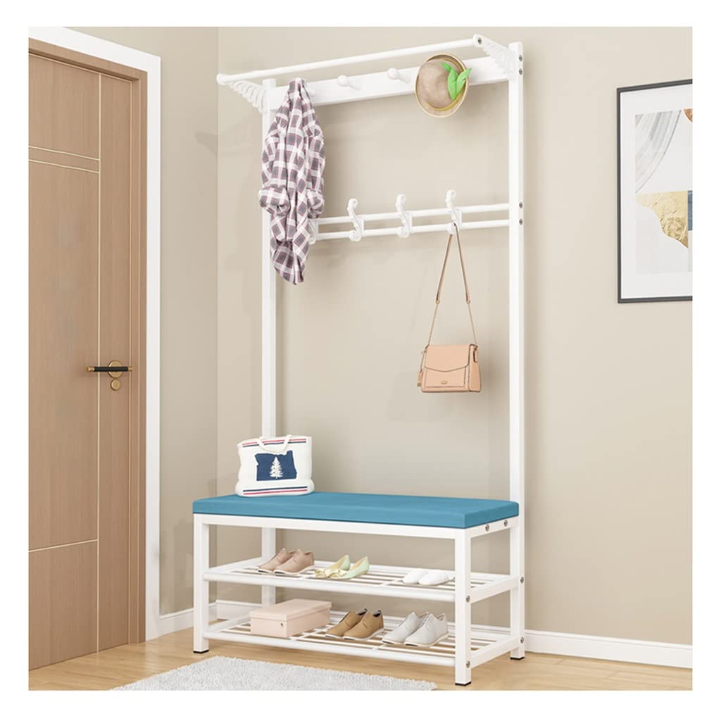 Garment Rail Exquisite Clothes Rail Rack Entryway Bench With Coat Rack Shoe Rack Storage Shelf Organizer Industrial With