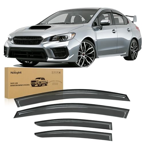 Nilight Rain Guards for Subaru WRX Sedan 2015 2016 2017 2018 2019 2020 2021 by Nilight - Used condition - US$37.04