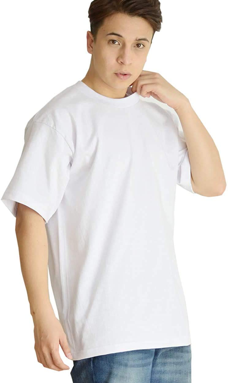 [プロ クラブ] Tシャツ メンズ 半袖 丈夫 厚手 大きいサイズ 無地 作業 [並行輸入品]