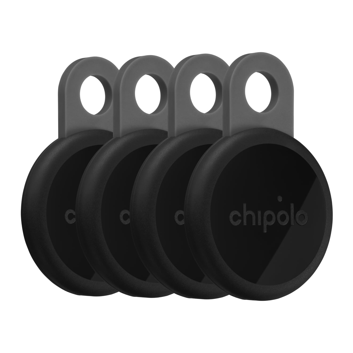 Chipolo Loop Rechargeable Bluetooth Tracker for Key and Pocket Location, Compatible with Apple or Google, Call Your Mobile Phone & Out of Range Alerts for Android - 4 Pack-image-3