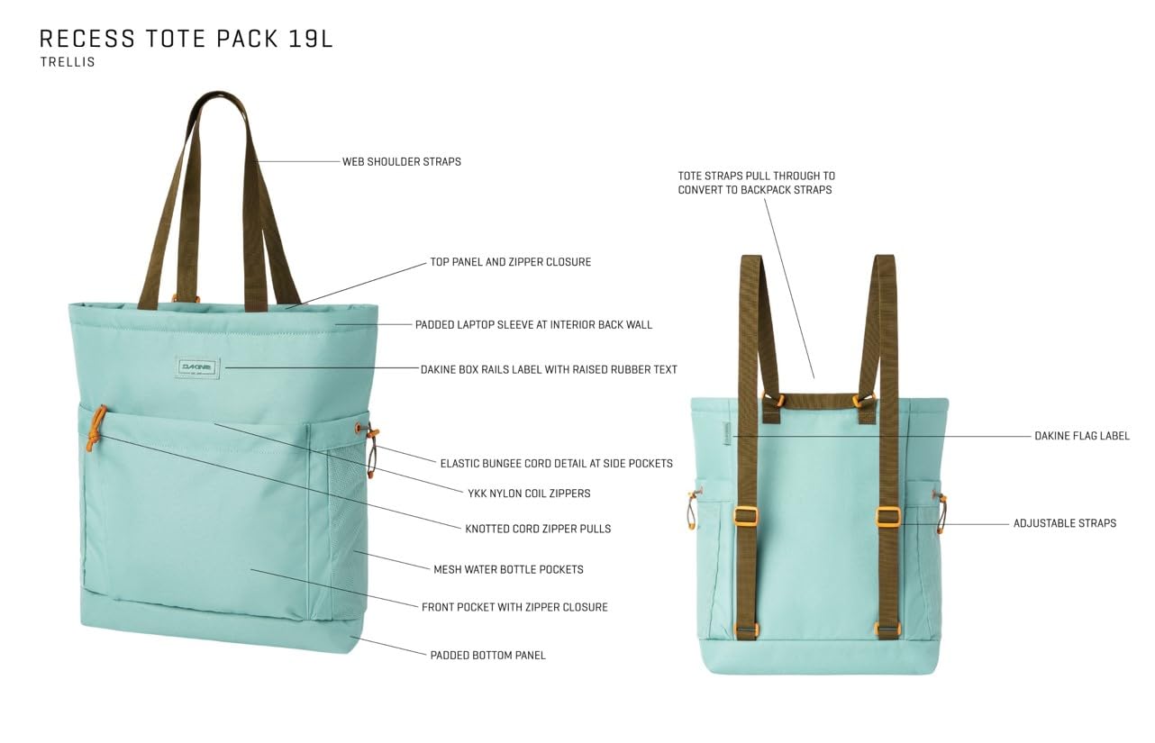 Dakine Recess Tote Backpack 19L - Black Onyx