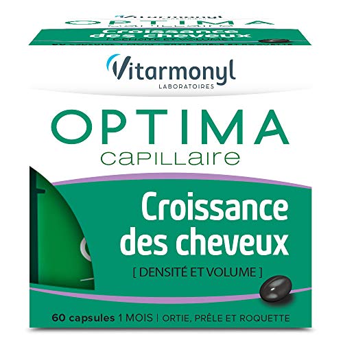 Vitarmonyl - Optima Croissance des cheveux u0096 pousse des cheveux u0096 biotine ortie prêle vitamines levure de bière u0096 60 capsules u0096 fabriqué en France
