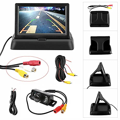 Riloer Rear View Camera Kit, 4.3 Inch HD TFT LCD Monitor + Waterproof Reversing Camera for Most of 12V-24V Cars, Night Vision - Image 3