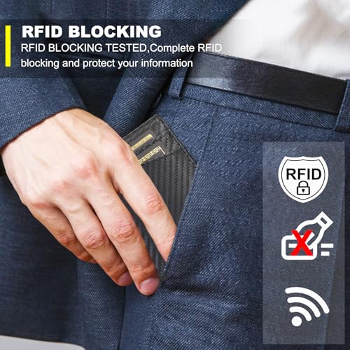 Wallet for Men,Mens Ultra Slim Wallet with Money Clip,leather wallets gadgets for men,RFID wallet with 12 card slots credit card holder,minimalist wallet for men with Gift Box3
