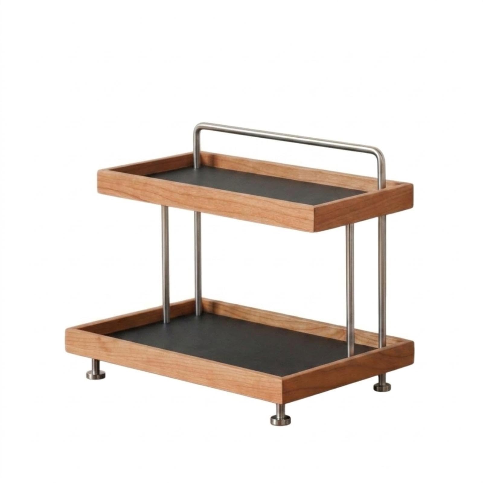 Desktop Storage Rack with Two Tiers Wooden Two-Tier Storage Rack Space-Saving Desktop Shelf Organizer for Vanity, Dresser, Bedside Table-image-46
