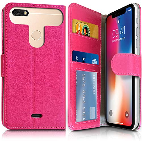 Etui Portefeuille Rose (Ref.4-C) pour Smartphone Echo Volt