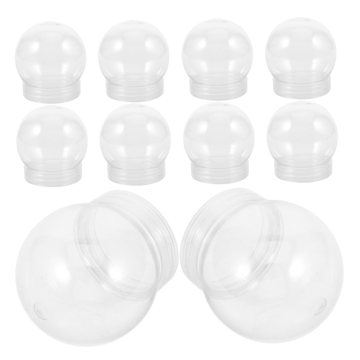 24pezzi Globo di Neve in Plastica Trasparente Fai da Te Creazione di Oggetti di Scena per Globi d Acqua Gadget Leggero e Portatile