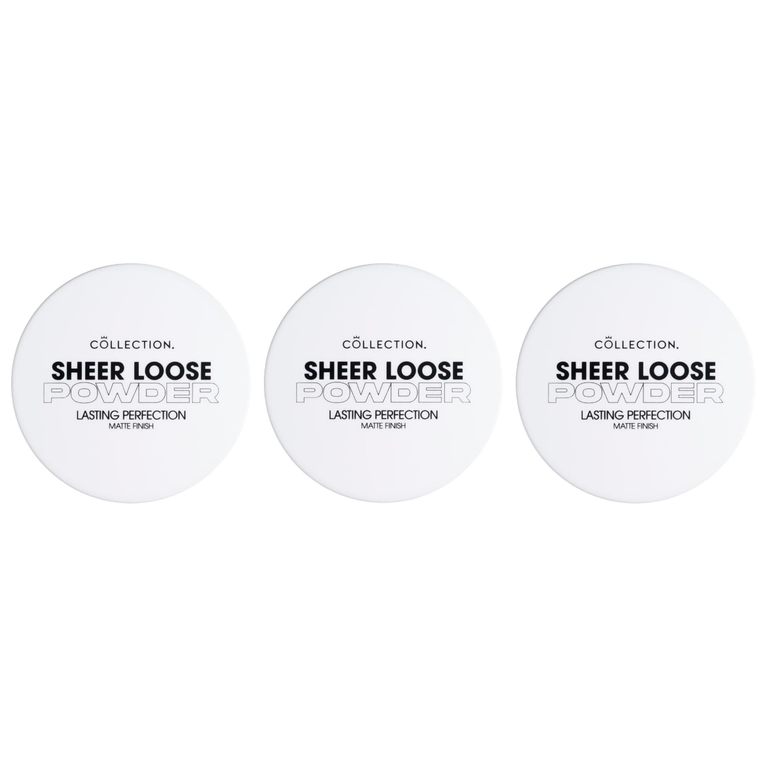 Cosmetics Lasting Perfection Sheer Loose Powder, Lightweight Powder, Translucent, Pack of 3 x 10g