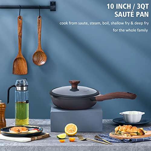 Vinchef 10INCH Nonstick Deep Frying Pan Saute Pan With Lid thumb #1