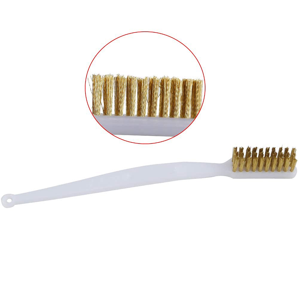 3DINNOVATIONS 3D Printer Nozzle Cleaning Copper Wire Toothbrush Tool Copper Brush Handle Hot Bed Cleaning Toothbrush (1Pc)-image-25