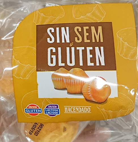 Magdalenas Sin Gluten/Sin Lactosa (3 bolsas de 6 unidades cada una)