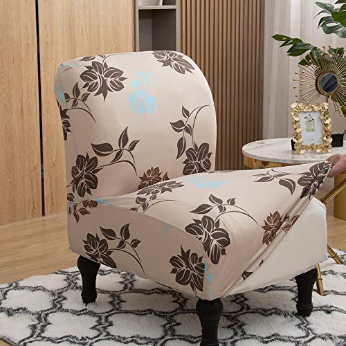 Cctfs Armless Chair Slipcovers Stretch Chair Covers Washable Removable Accent Chair Cover Furniture Protector Covers For Living Home Without Chairs (2 Piece,Flower) #TOP6