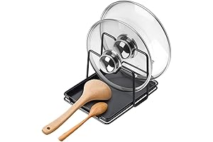 Poeland Pot Lid Holder: Keep Lids and Spoons Organized