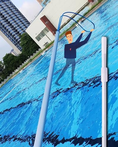 Oracra Pool Safety Hook Pool Safety Hook with Pole, 3.3ft 9.8ft 16ft Emergency Life-Saving Rescue Equipment, Marine Salvage Rods, Pulling Hooks for Drowning Swimmers(100cm(3.3ft) Pole+Hook)