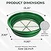 SE 13.25 Inch Wide Stackable Classifier Gold Prospecting Pan - 1/4 Inch Stainless Steel Mesh Sifting Pan, Green