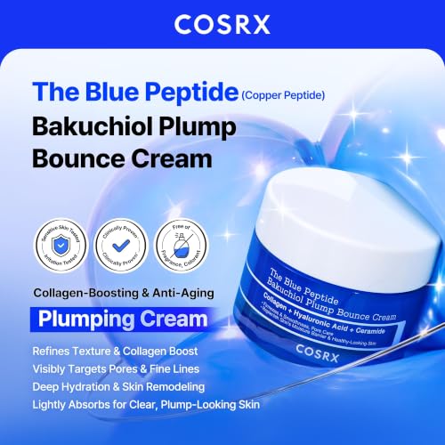 COSRX The Blue Copper Peptide Bakuchiol Cream, Korean Anti-Aging, 1.76 oz - image 2