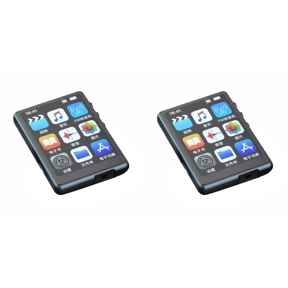 Reproductor MP3 MP4 con pantalla táctil completa Bluetooth 5.3, reproductor de música sin pérdidas con radio FM y grabación