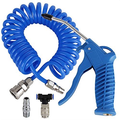 Sunxenze Air Duster Blow Gun with 5 Meter Long Coil PU Air Hose,Air