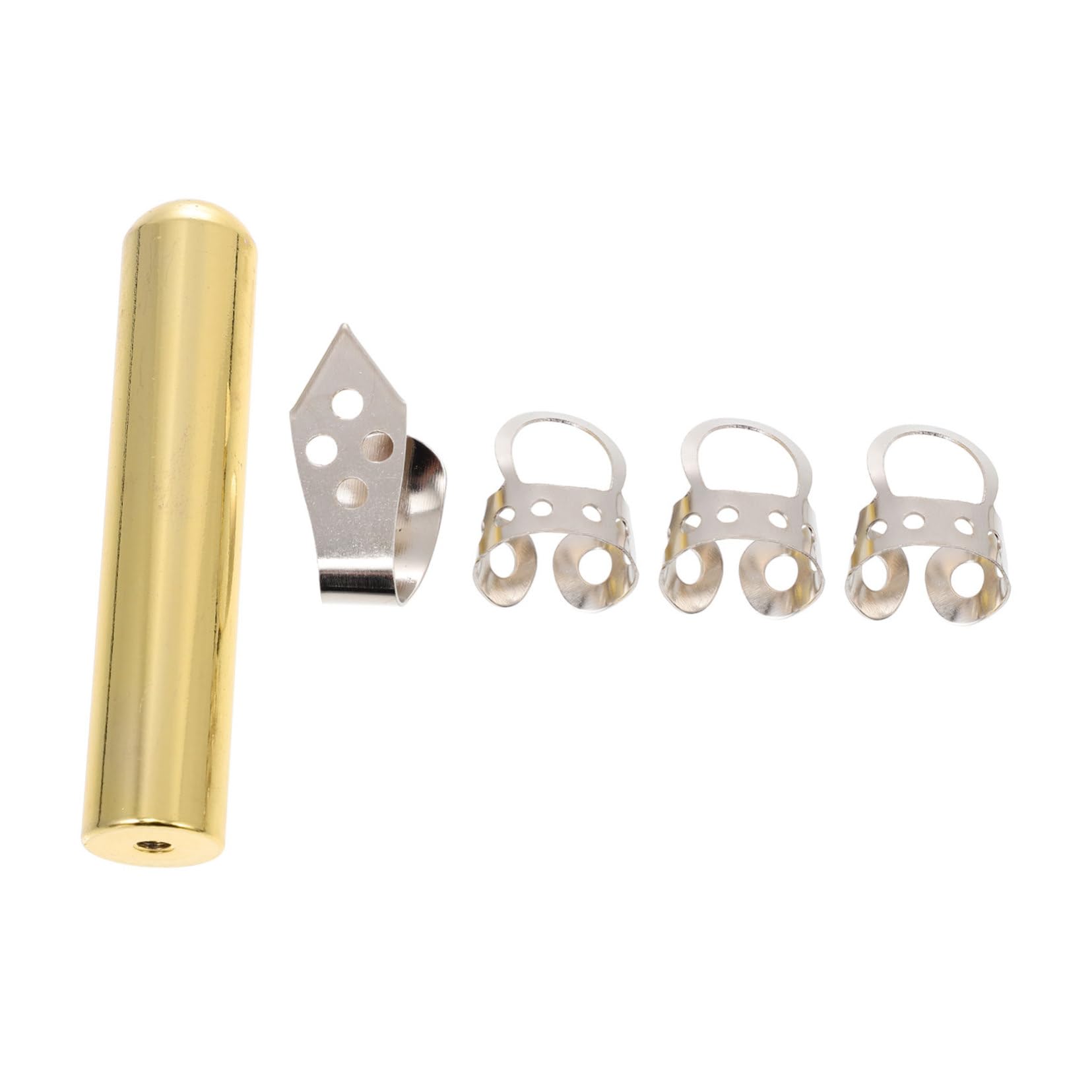 SHOWERORO Guitar Slide Bar Finger Protectors 80mm Standard Metal Guitar Slides Set
