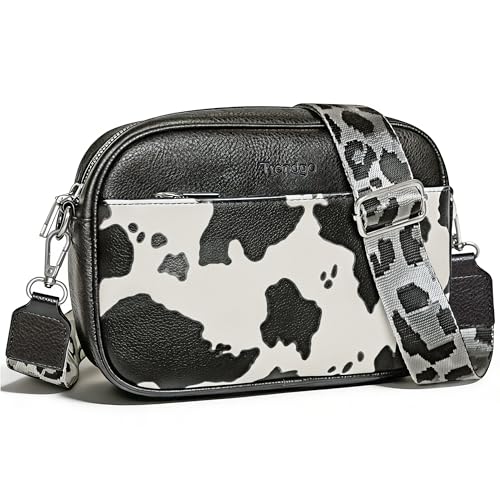 Image of Crossbody Bags for Women Vegan Leather Small Purses with Detachable Coin Pouch Adjustable Guitar Wide Strap