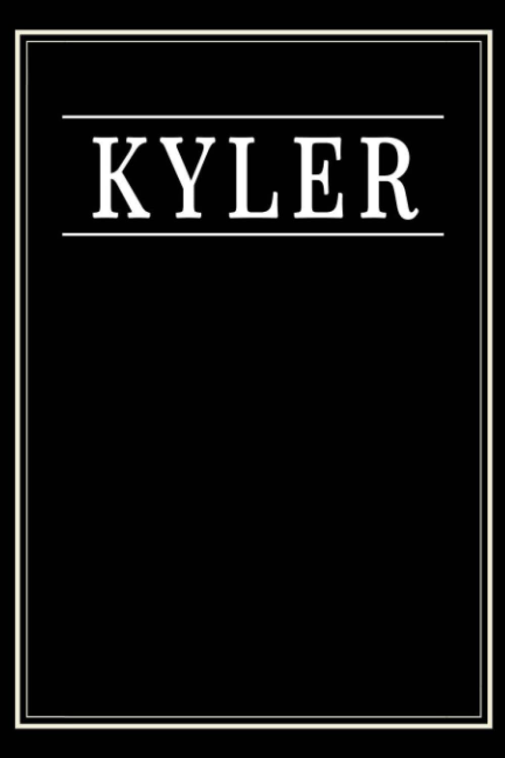 Kyler: Black Lined Writing Notebook Journal with Personalized Name Kyler, 6x9, 120 Pages