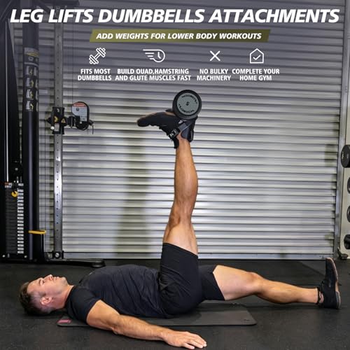 Image of Foot Dumbbell Attachment, Dumbbell Weights for Legs Holder, Weight Training for Legs, Adjustable│1-120 lbs, Leg&Core&All Around Workout, Left /Right Foot