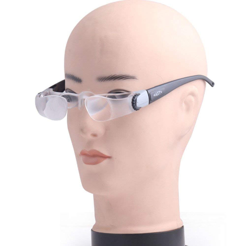Lupa 2.1X Máscara para los Ojos Gafas ópticas Lupa Lente HD para fijación de Relojes Grabado electrónico, portátil Negro