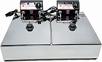 Fritadeira Elétrica Industrial 2 Cubas 10L com Tampa - Praticidade e eficiência para Diversos Ambientes (220V)