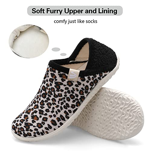 Image of Spesoul Fuzzy House Slippers for Women Men Indoor Closed Back Lightweight Cozy Faux Furry Lining Barefoot House Shoes Slipper Socks for Bedroom Home Office Yoga Outdoor Walking Shoes