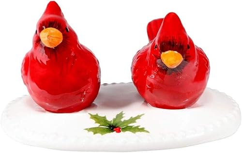 DEI Juego de sal y pimienta, 5.25 x 4.0 x 3.25, rojo