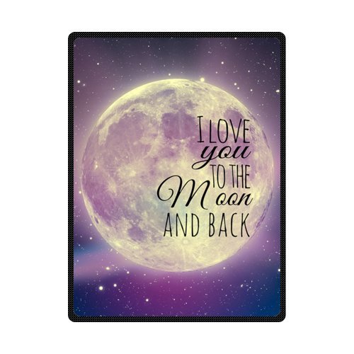 Blanket and Comfortable I Love You to The Moon and Back Custom 58" x 80" (Large)