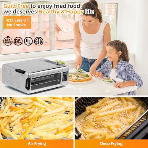 Digital-Air-Fry-Countertop-Oven-Air-Fryer-Toaster-Oven-Combo-Flip-UP-Save-50-Space-9-in-1-Electric-Indoor-Countertop-Pizza-Oven-Air-Fryer-Easy-Clean