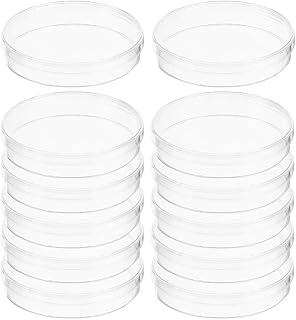 Homoyoyo 20pcs Agar Plates Petri Dishes with Agar for Mushrooms Test Kit Science Experiments Fair Projects