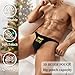 Men's Thong Underwear, Low Rise G-String Bikini Briefs, Sexy T-Back for Gym & Sport(M062+R200-Black-M