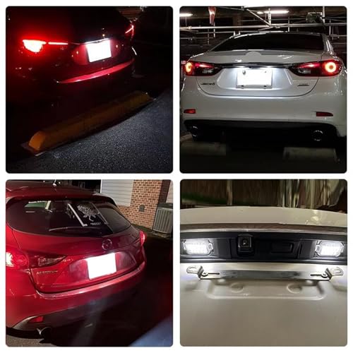 Luces matrícula LED Mazda 3 Hatchback 2014-2018 blanca pack 2 uds 6
