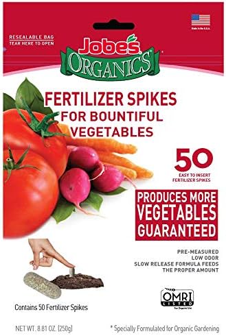 Jobe’s 06028 Fertilizer Spikes Vegetable and Tomato, 50, Brown