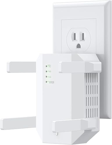 Extensor WiFi cubierta de refuerzo hasta 12880 pies cuadrados y 105 dispositivos, extensor WiFi repetidor de señal para el hogar, amplificador de