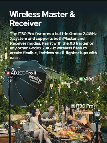 Godox iT30Pro F TTL Mini Camera Flash, iT30 Pro F for Fujifilm, 2.4G HSS 1/8000s, 2.8" Touchscreen & Dial, Compatible with X100VI,X100V,X-T5,X-T4,X-S20,X-E4,XM5,X-T30 II,X-Pro3(Black) - Image 4