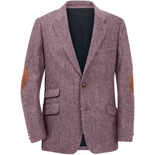 Men's Tweed Knit Casual Blazer Single Breasted Classic Slim Fit Lightweight Modern Jacket Formal Party Business