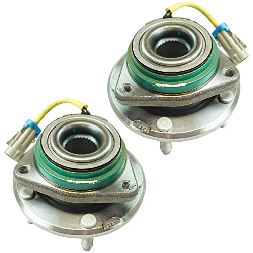 Image of TRQ Rear Left and Right Wheel Bearing and Hub Assembly Set 2 Piece Compatible with 2009-2013 Chevrolet Corvette Base Model 30 Spline Axle 2009 Cadillac XLR 30 Spline Axle