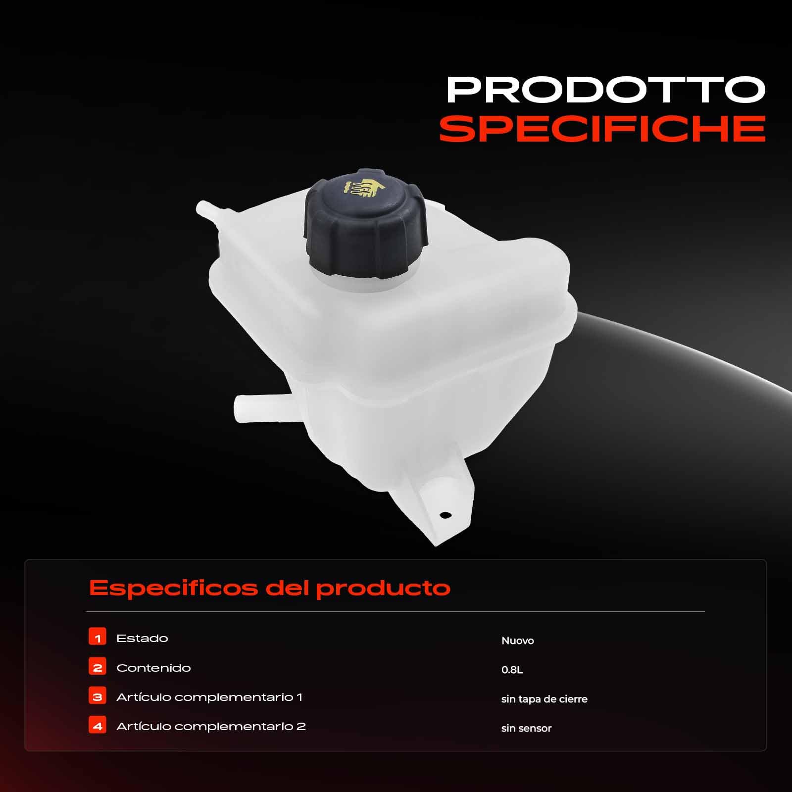Frankberg Depósito de compensación Refrigerante Compatible con Qashqai +2 I J10 NJ10 1.6 1.5 dCi 1.6 dCi 1.6 dCi AWD 2.0 2.0 dCi AWD 2.0 AWD 2.0 dCi 2006-2013 Replace# 21721JD00B