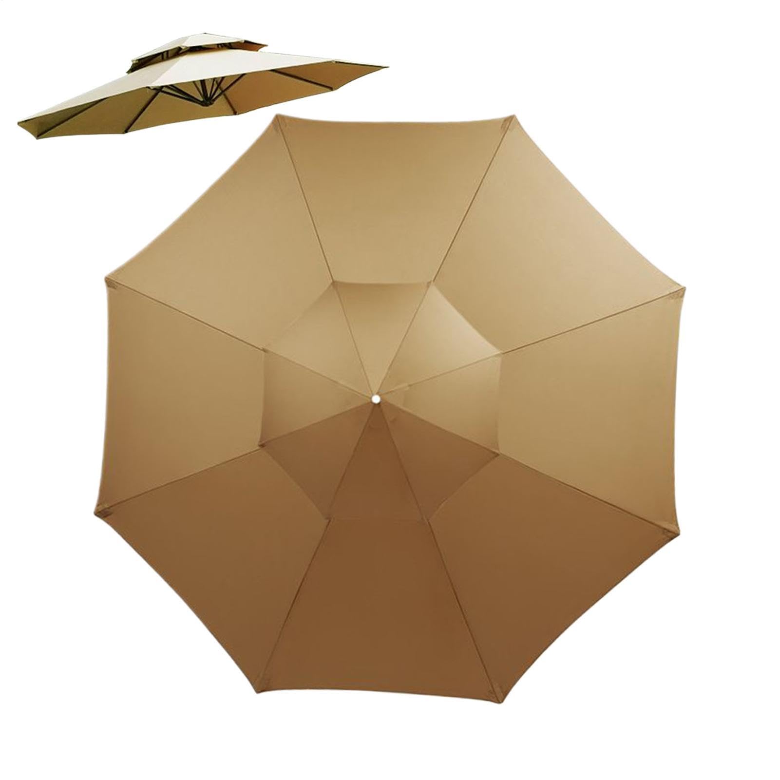 Toit de Remplacement pour Parasol Fixation 8 Baleines Protection UV