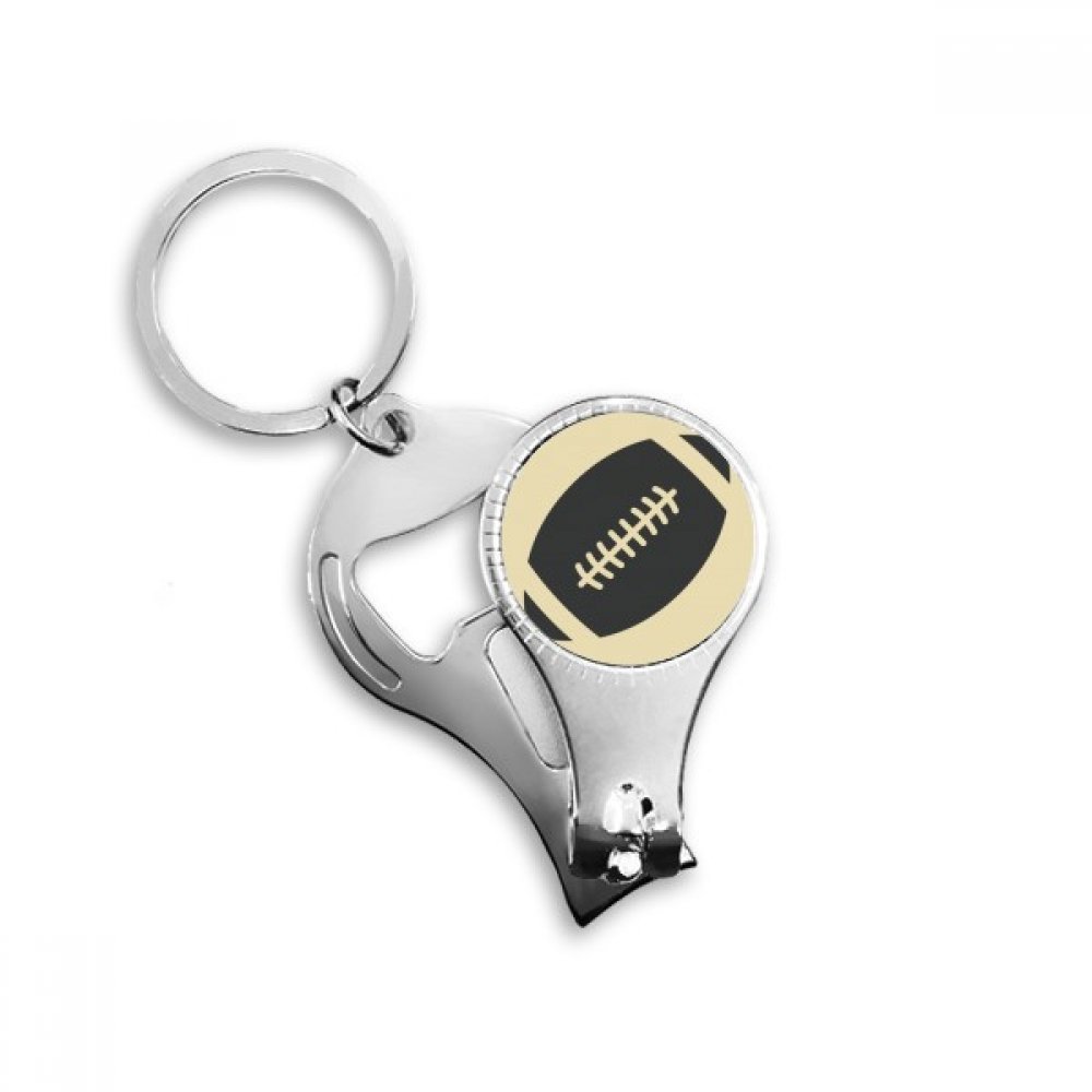 Kit coupe-ongles de football au motif géométrique avec ciseaux de poche