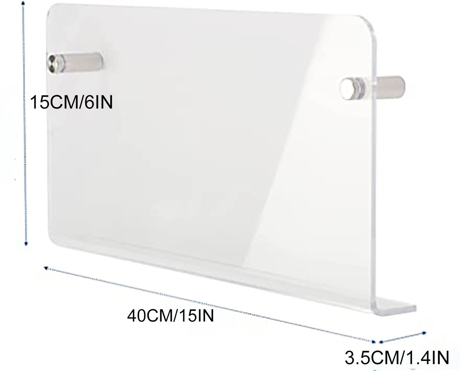 Porte-brochure en acrylique, support mural flottant, porte-magazines pour bureau, salle d'attente, café et décoration intérieure - Design suspendu réglable pour