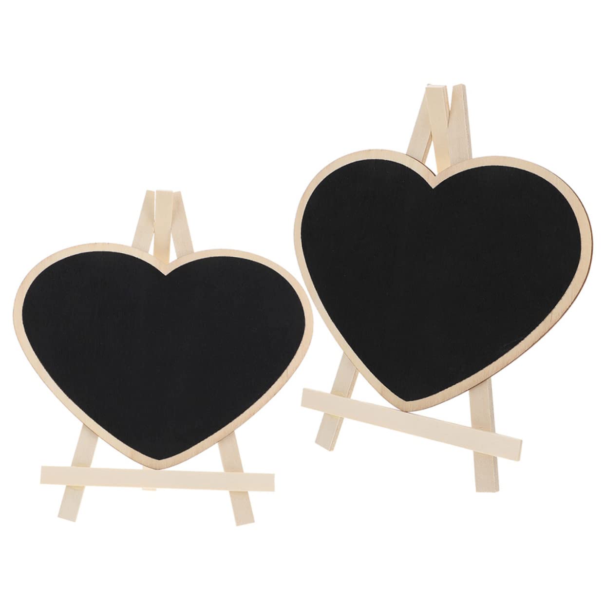 NUOBESTY 8pezzi Piccolo Lavagna Da Tavolo Forma Di Cuore Scrivania Messaggi Personalizzati Lavagna Nera Per Eventi e Decorazioni Domestiche