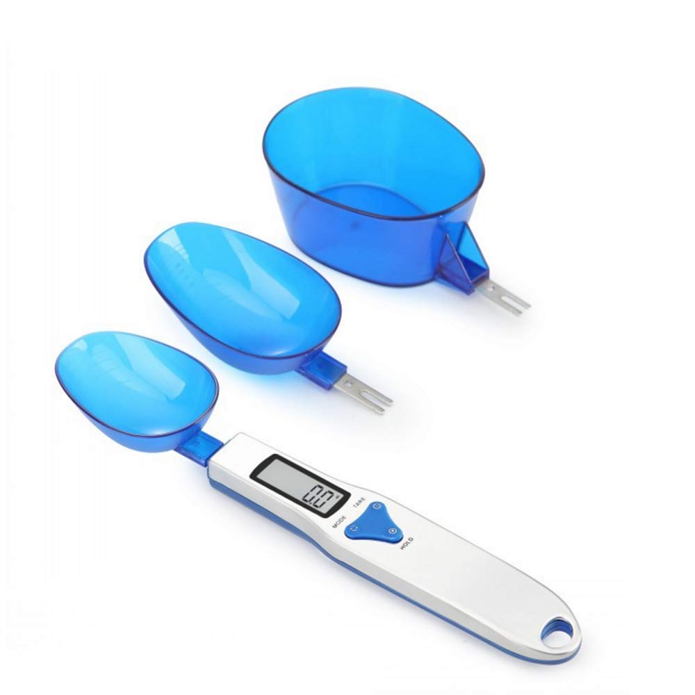 Digital Kitchen Measuring Spoons Scale, Food Scale with 3 Measuring Spoons, High Precision Electronic Scale for Portioning Tea, Flour, Spices, 500gram/0.1gram